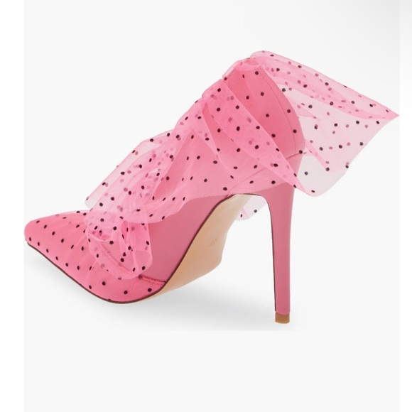 Azalea Wang pink polka dot tulle pump - Picture 2 of 5